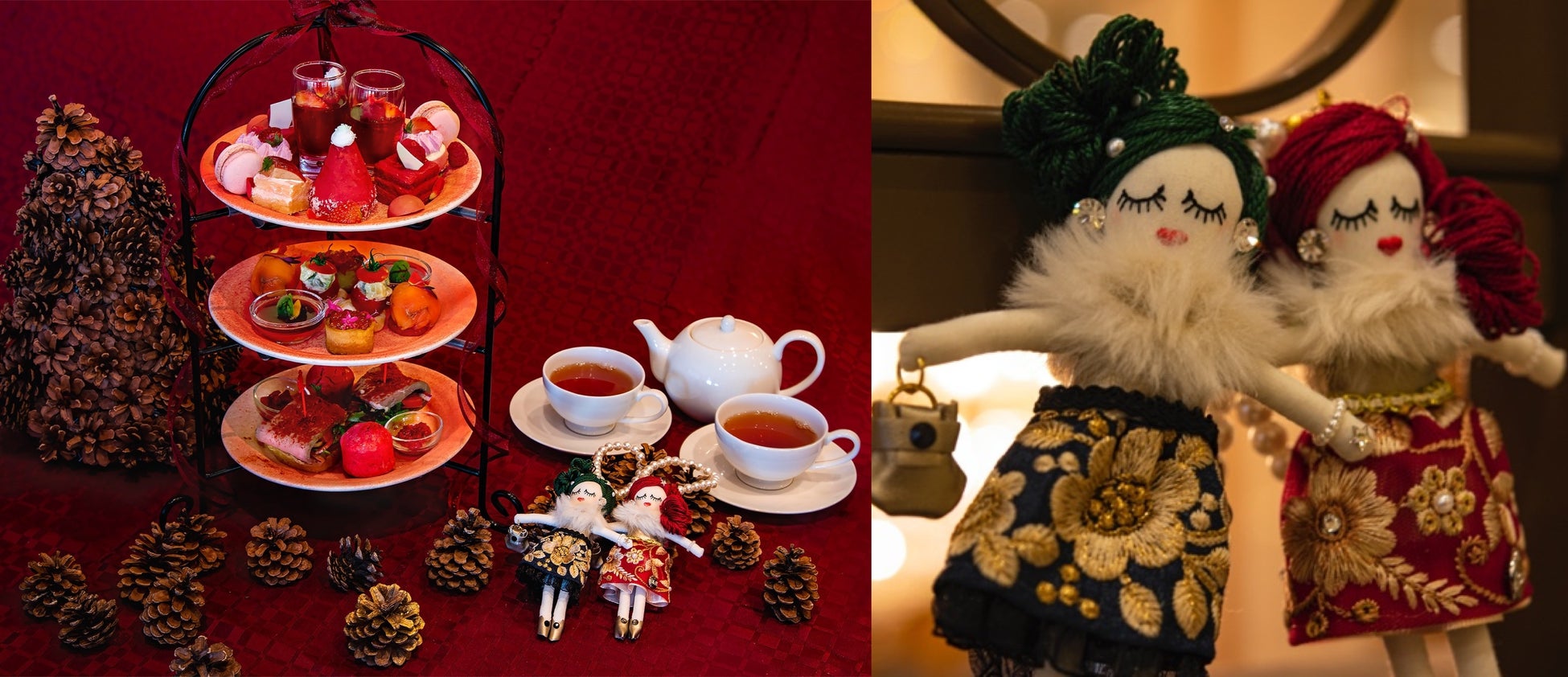 ホテル アゴーラ リージェンシー 大阪堺　1日限定クリスマスカラーのアフタヌーンティー付き オーナメントにも最適なクリスマスドレスの「ルルベちゃん®︎」特別レッスン開催