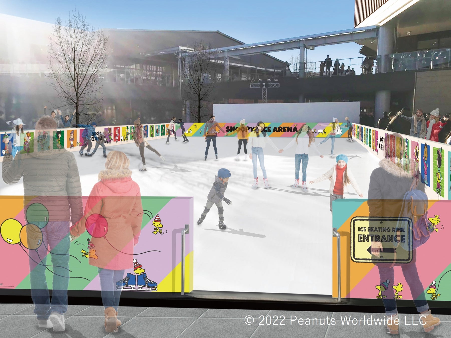 グランベリーパーク、冬の体験型イベント　「ピーナッツ」とコラボレーションしたアイススケートリンクが今年も登場！