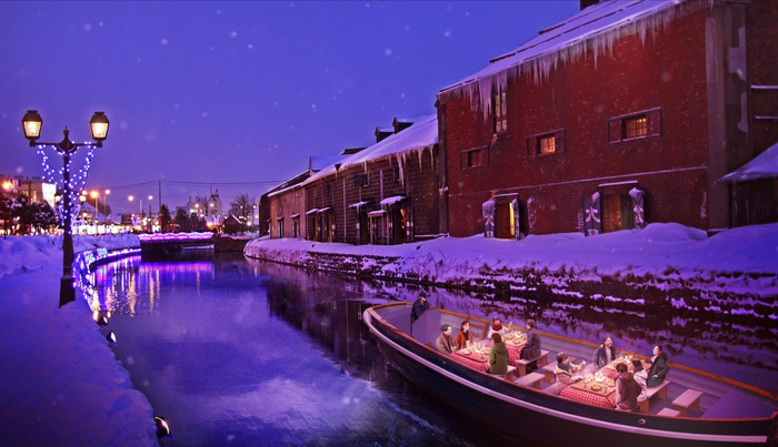 【OMO5小樽】OMO5小樽限定！こたつ付の船で雪景色を楽しむ「小樽運河こたつクルージング」開催～こたつやニシンのブイヤベースで温まるクルージングで冬の小樽運河を盛り上げる～｜期間：2022年12月1日～2023年3月31日