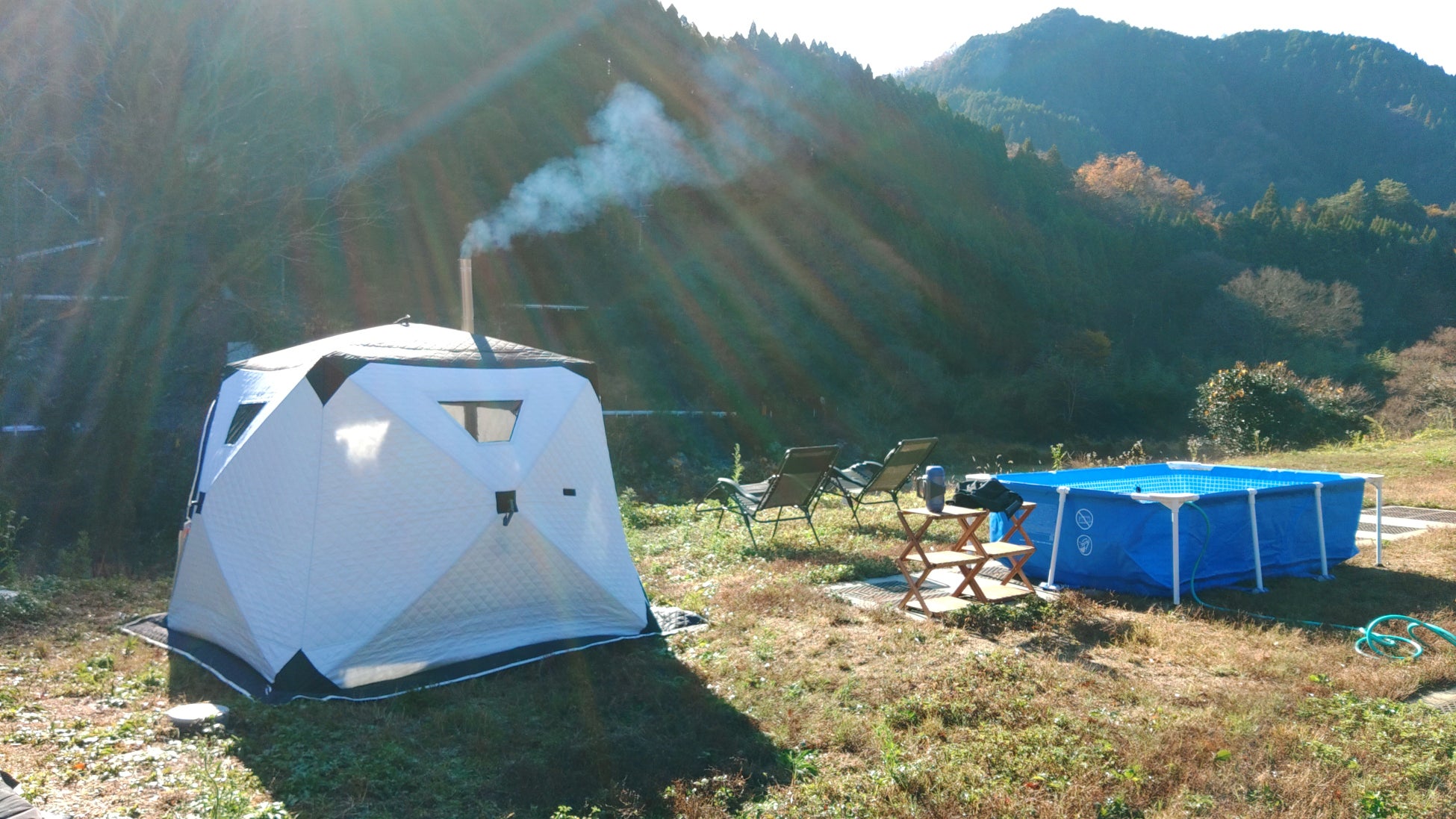 【国民宿舎　清嵐荘】＜貸切テントサウナ体験・地元食材ＢＢＱ体験・ポタリング体験＞の販売を開始します！