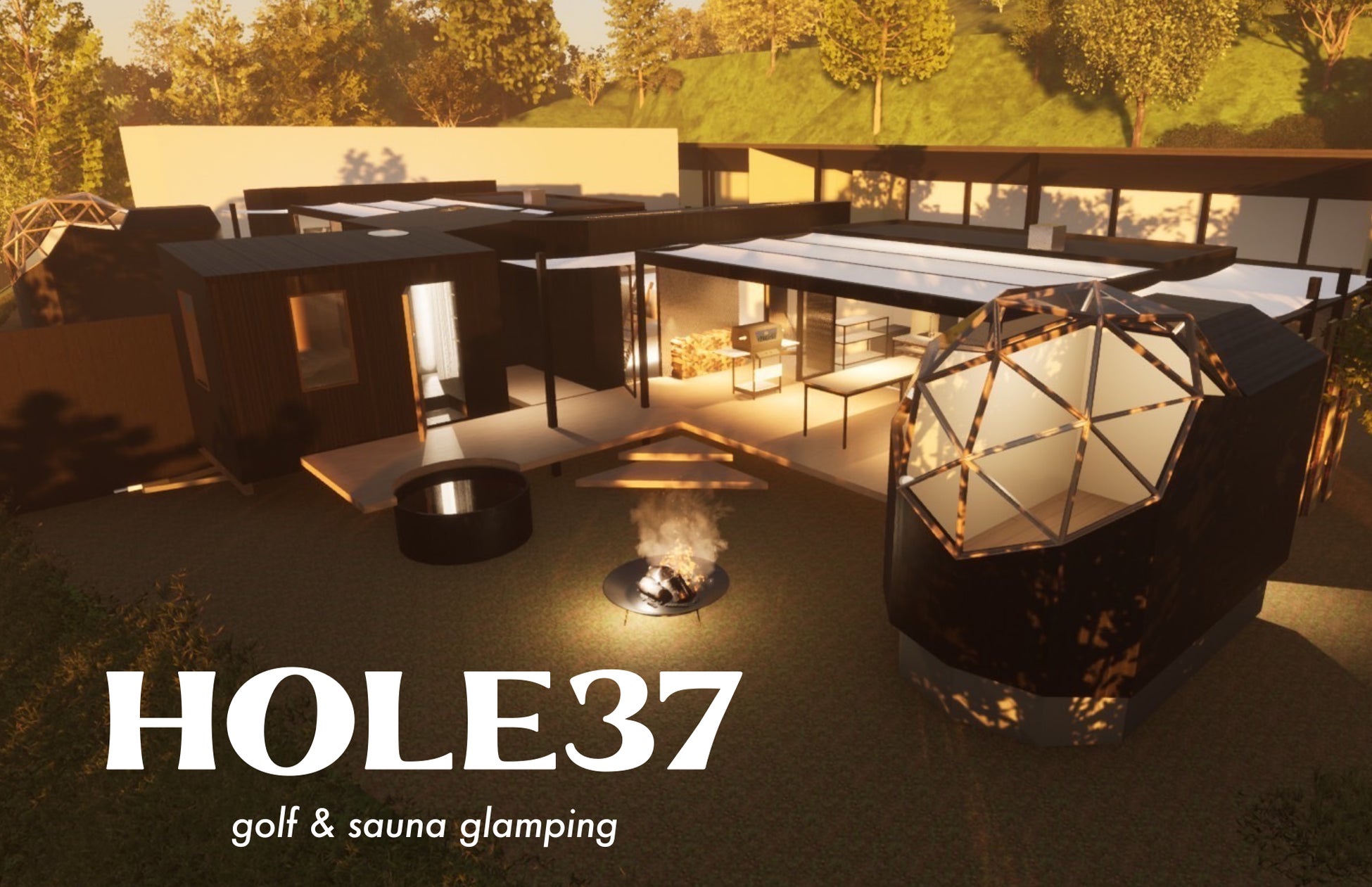 1日2組限定: 貸切Golf&Sauna付プライベートグランピング「HOLE37」　4月20日よりプレオープン抽選の受付開始！