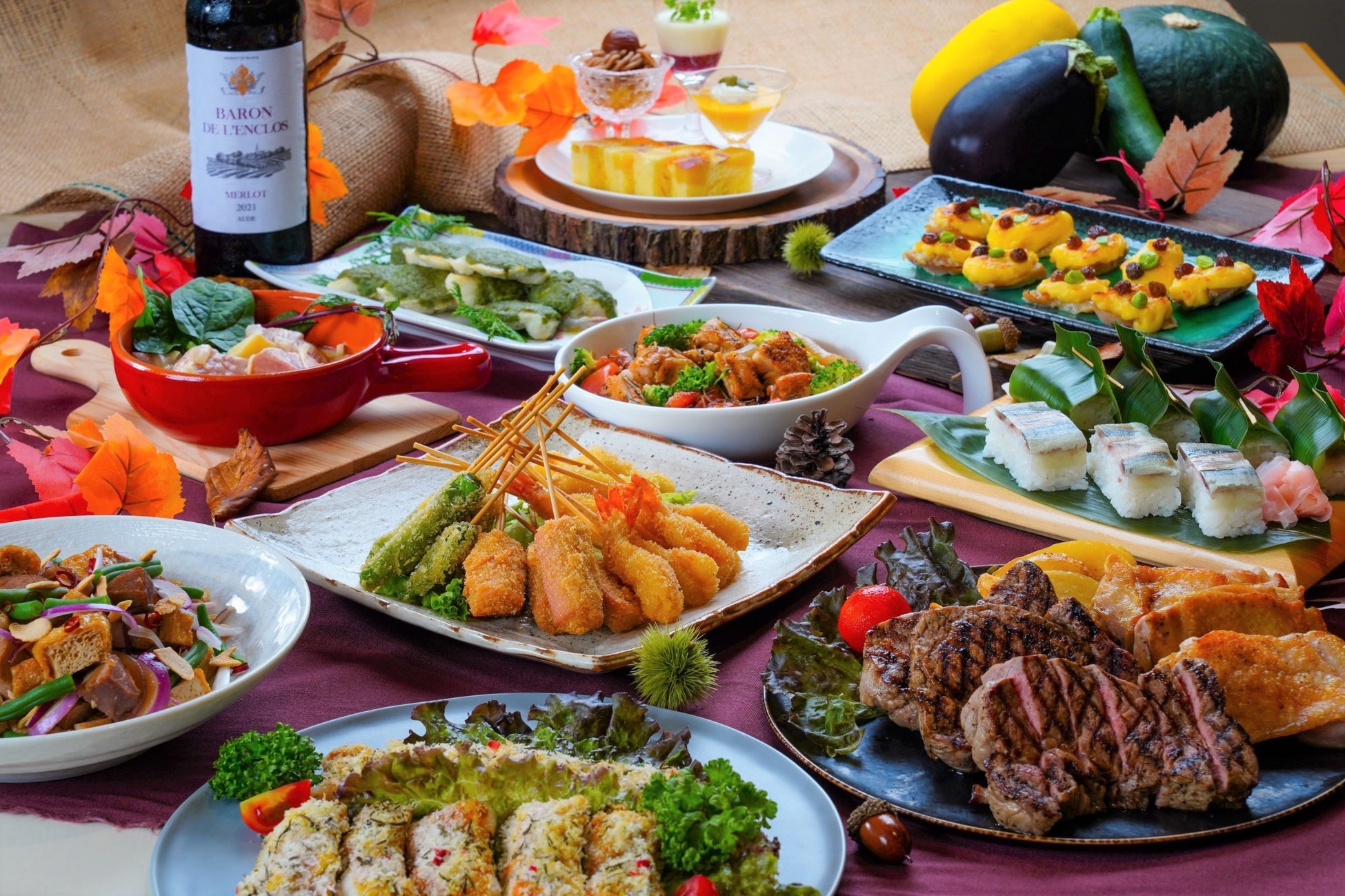 【松江エクセルホテル東急】秋の味覚とステーキを満喫できるディナーブッフェ開催～期間中ハロウィン限定メニューも登場～