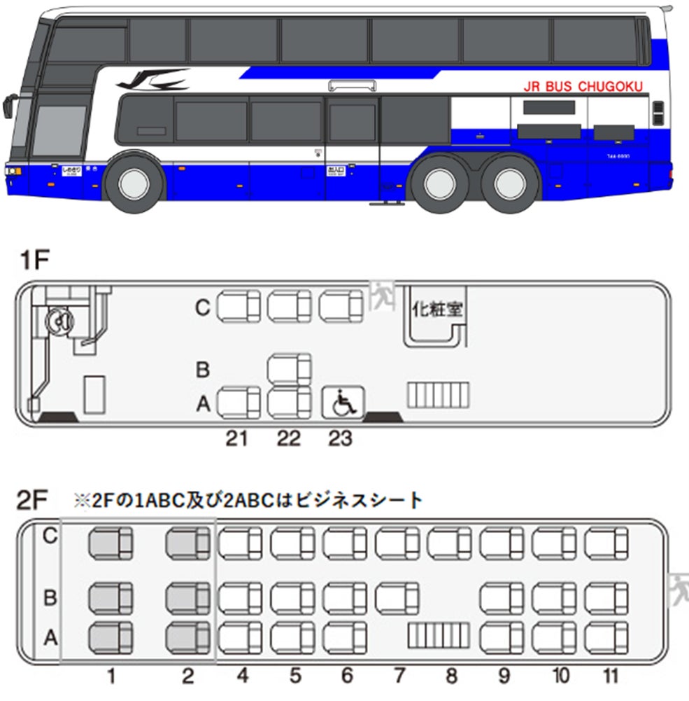 ダブルデッカー車両の復活‼２階建てバスを、出雲・松江・米子～名古屋線に導入します！