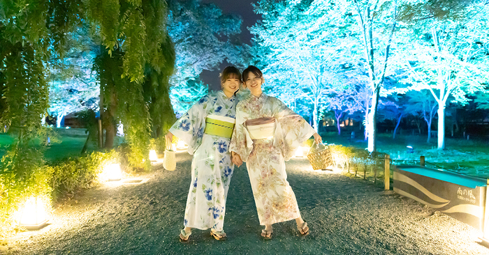 夏の京都旅行に。夜の二条城のライトアップ夏祭りと着物レンタルのセット販売を開始。