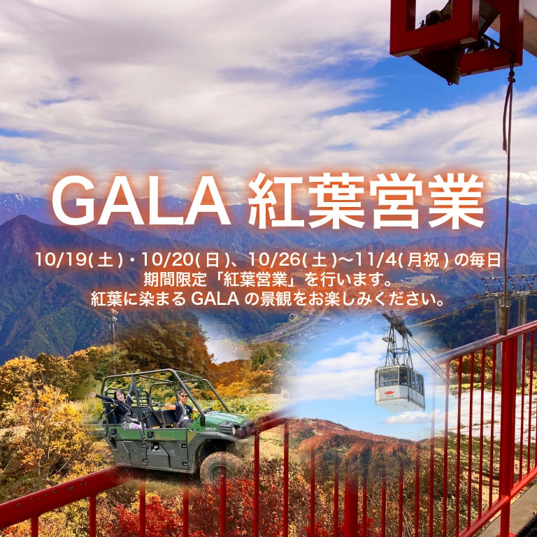 初連絡！湯沢高原とGALA湯沢が繋がる！秋の紅葉を満喫！