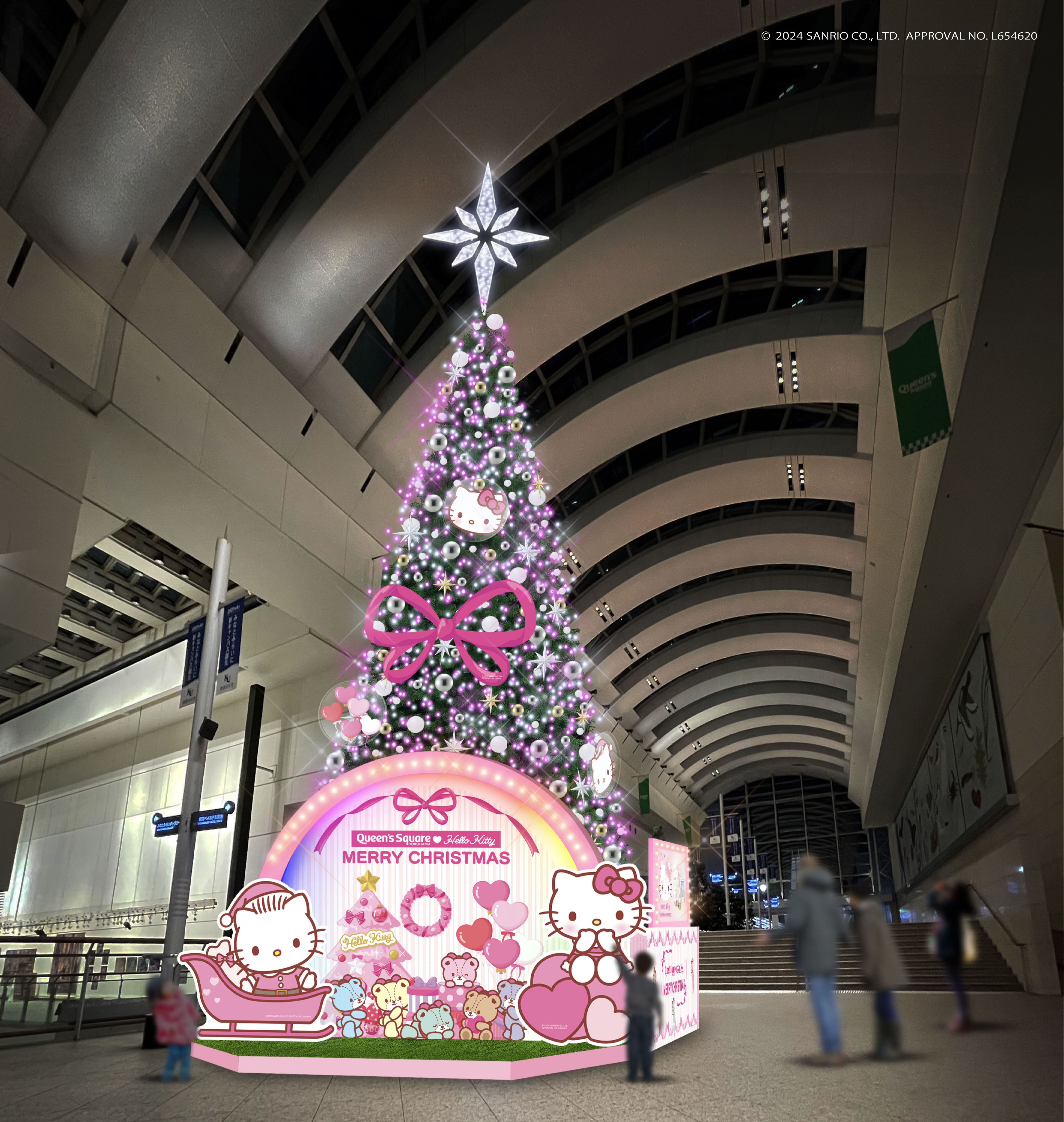 クイーンズスクエア横浜クリスマス2024　
「Hello Kitty Happy Christmas」
11月5日(火)～12月25日(水)までクイーンズスクエア横浜で開催