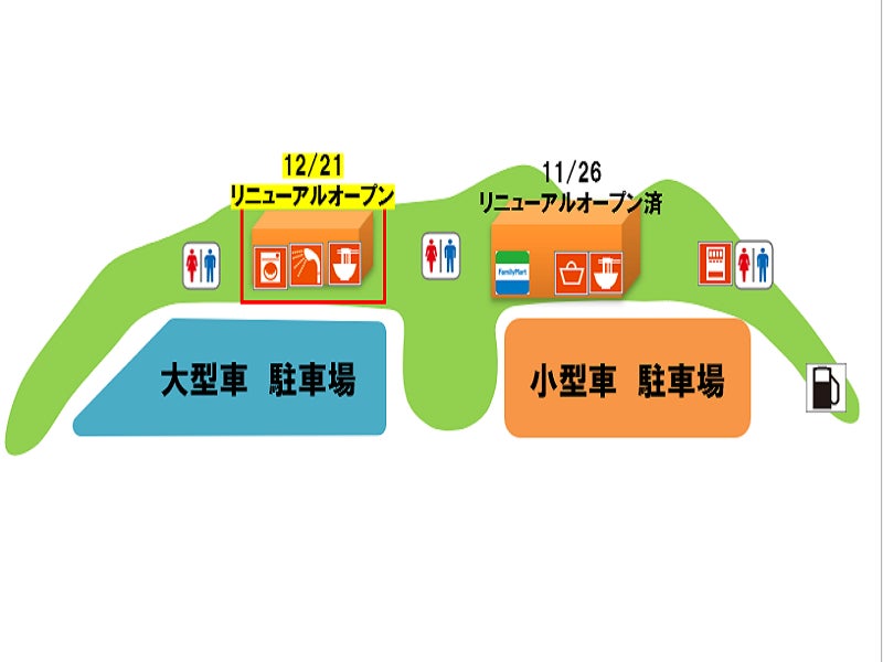 E1東名 牧之原SA（上り）フルリニューアルオープン