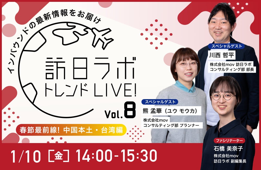 春節最前線！中国本土・台湾の最新情報をお届け【訪日ラボトレンドLIVE! Vol.8】