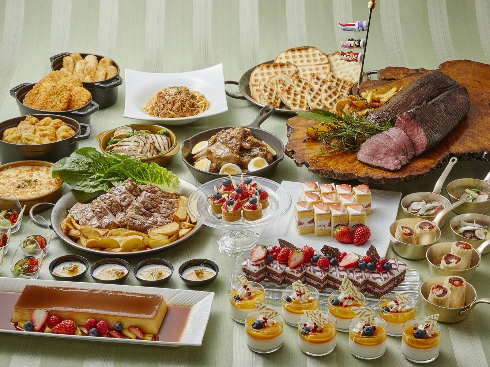 【ロイヤルパークホテル】ＧＷ限定！抹茶で彩る新緑のアフタヌーンティーや和牛ステーキ・天婦羅御膳が登場。