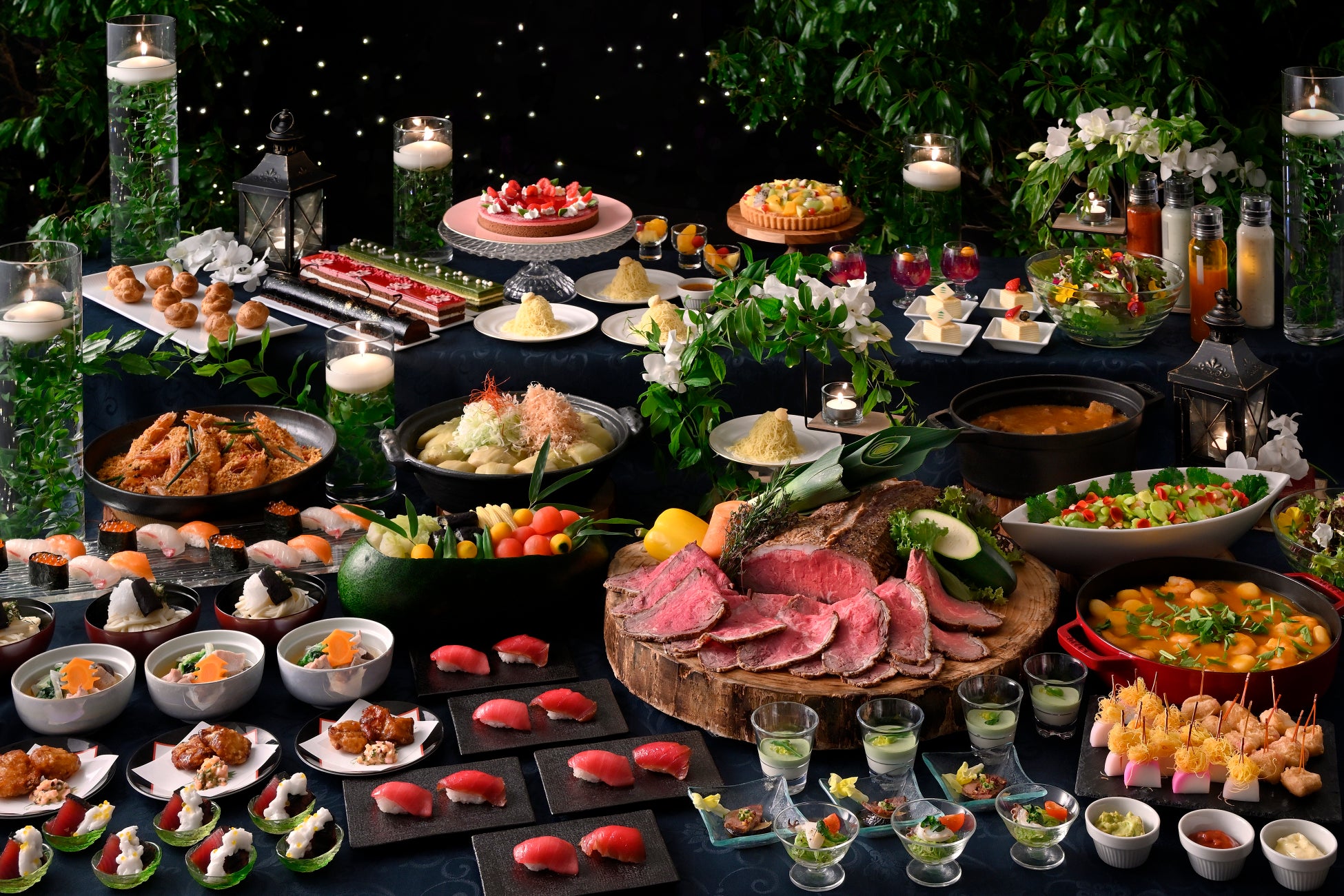 【ホテル椿山荘東京】この時期だけ、初夏の食材が集まるビュッフェをお楽しみいただける「ほたるの夕べ ディナービュッフェ」5月16日よりスタート