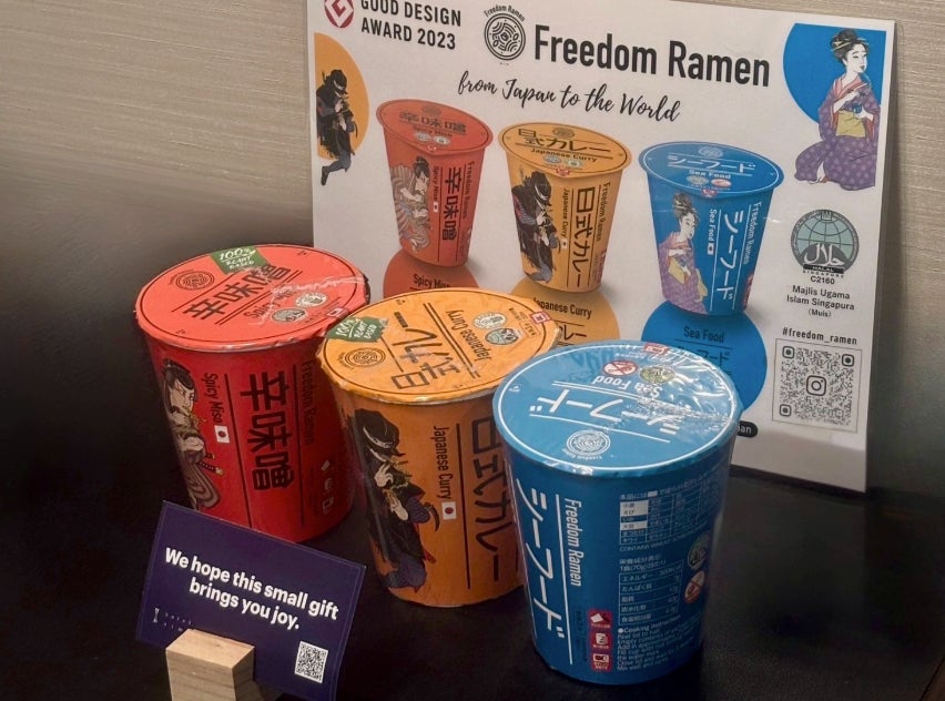 インバウンドの多様なニーズと防災意識の高まりを受け、ハラル認証カップ麺「Freedom Ramen」の	ホテル導入が急加速。