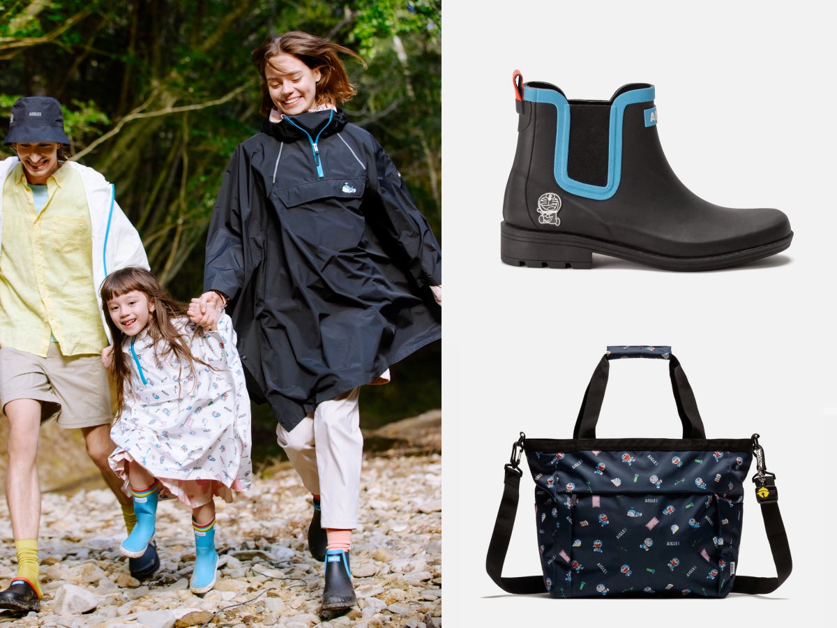 【阪急うめだ本店】ドラえもんと「AIGLE」が初のコラボレーション！親子で梅雨を楽しむウェアやレイングッズが『GREEN AGE』に登場
