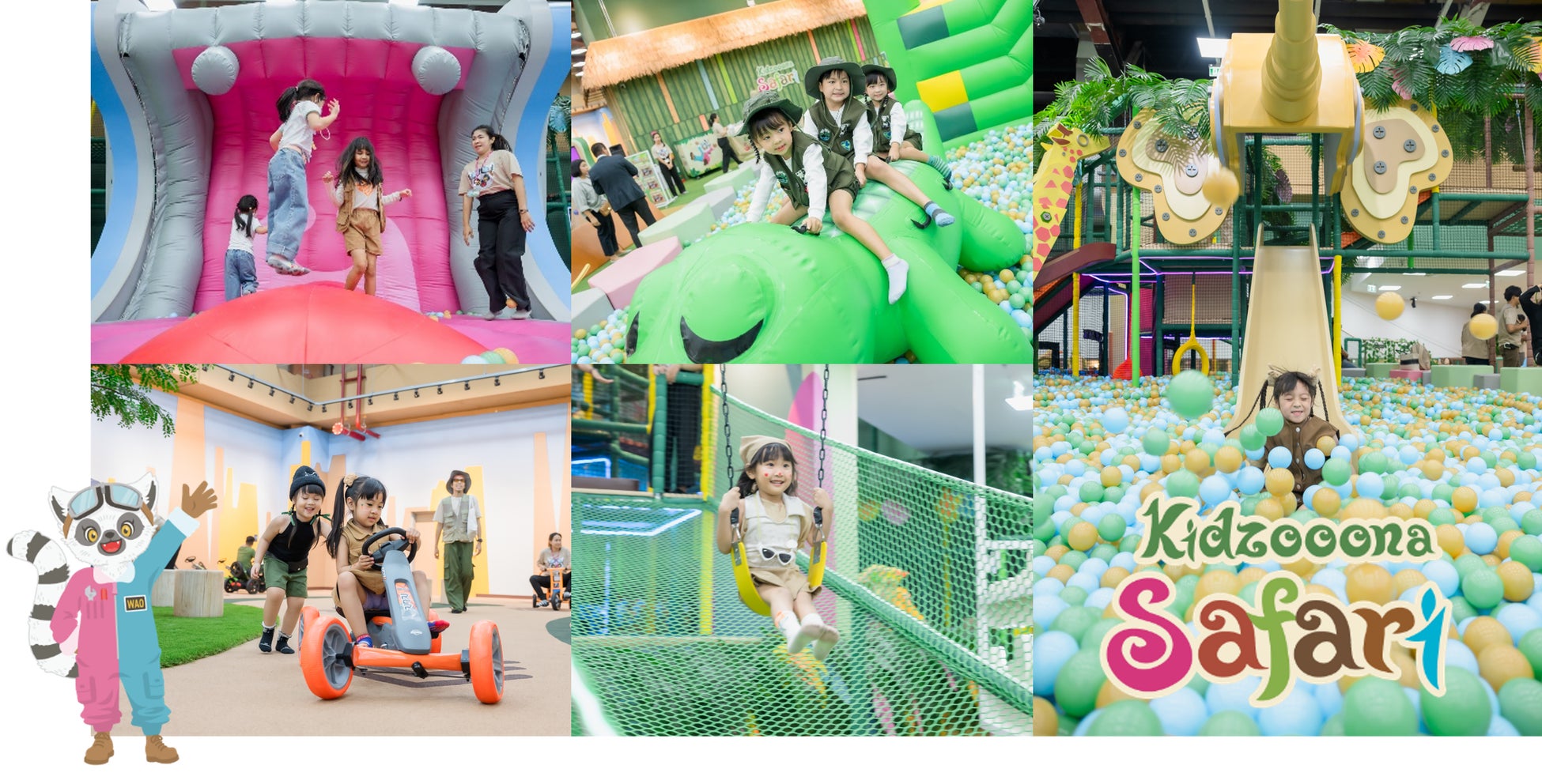 インドネシア・西ジャワ州バンドンの大型ショッピングモールに「大自然を旅する冒険」をテーマにしたプレイグラウンド「Kidzooona Safari」3号店目を5月29日（木）グランドオープン