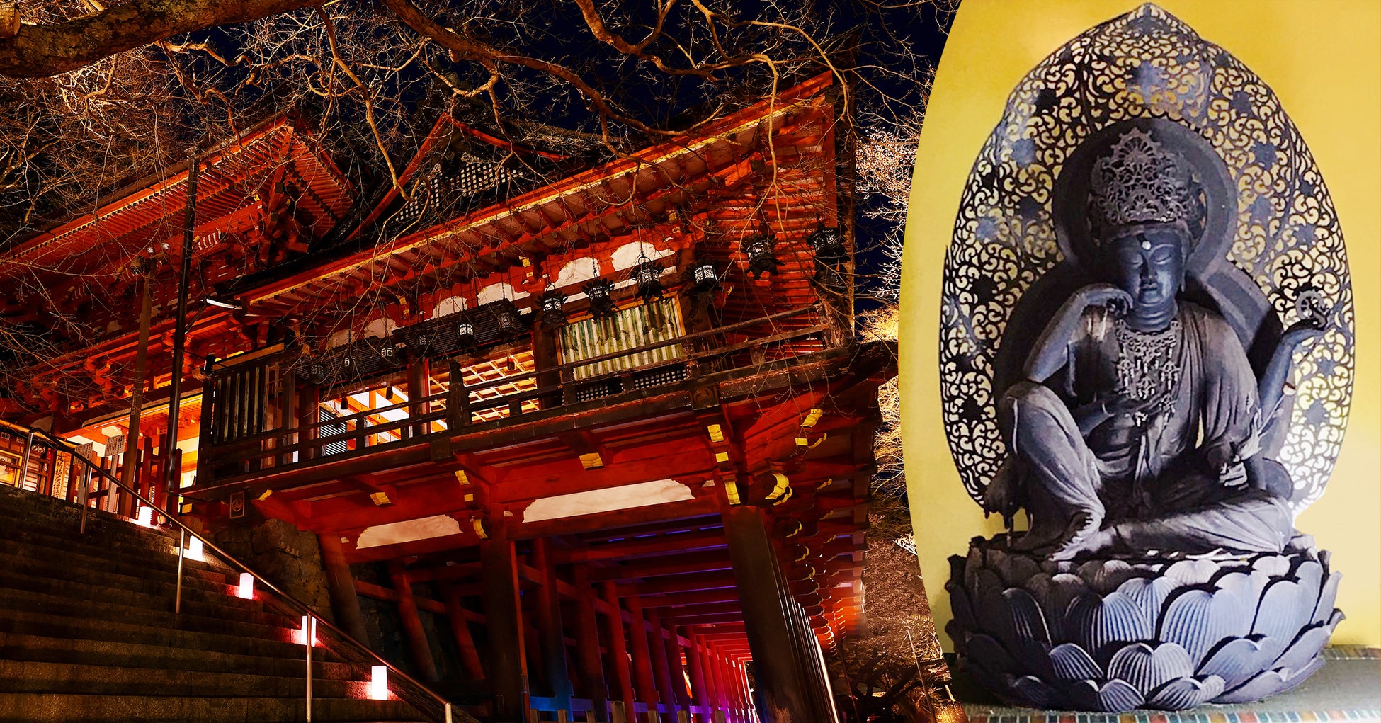 【奈良】談山神社史上初の夜間特別御開帳となる秘仏「如意輪観音」特別拝観×境内ライトアップ×名物「義経鍋」が楽しめる宿泊プランを多武峰観光ホテルが販売開始