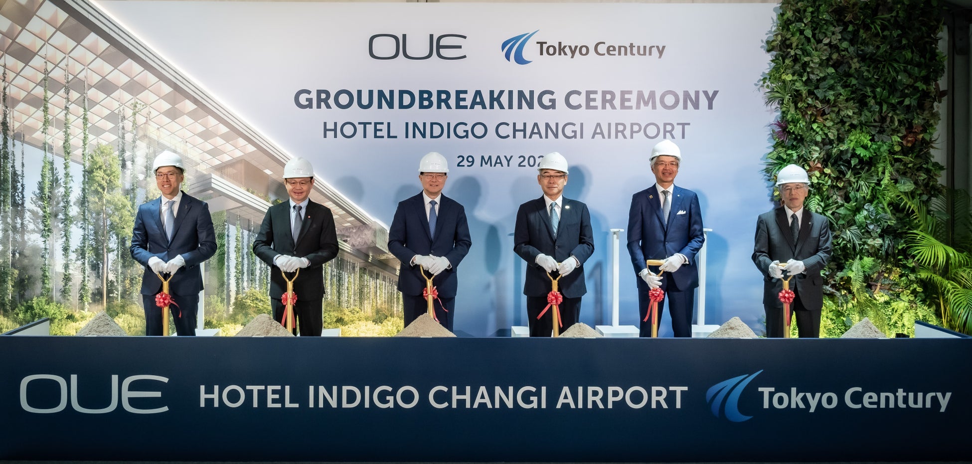 東京センチュリー・OUE Limited共同開発の「Hotel Indigo Changi Airport」において、Changi Airport Groupとともに起工式を開催