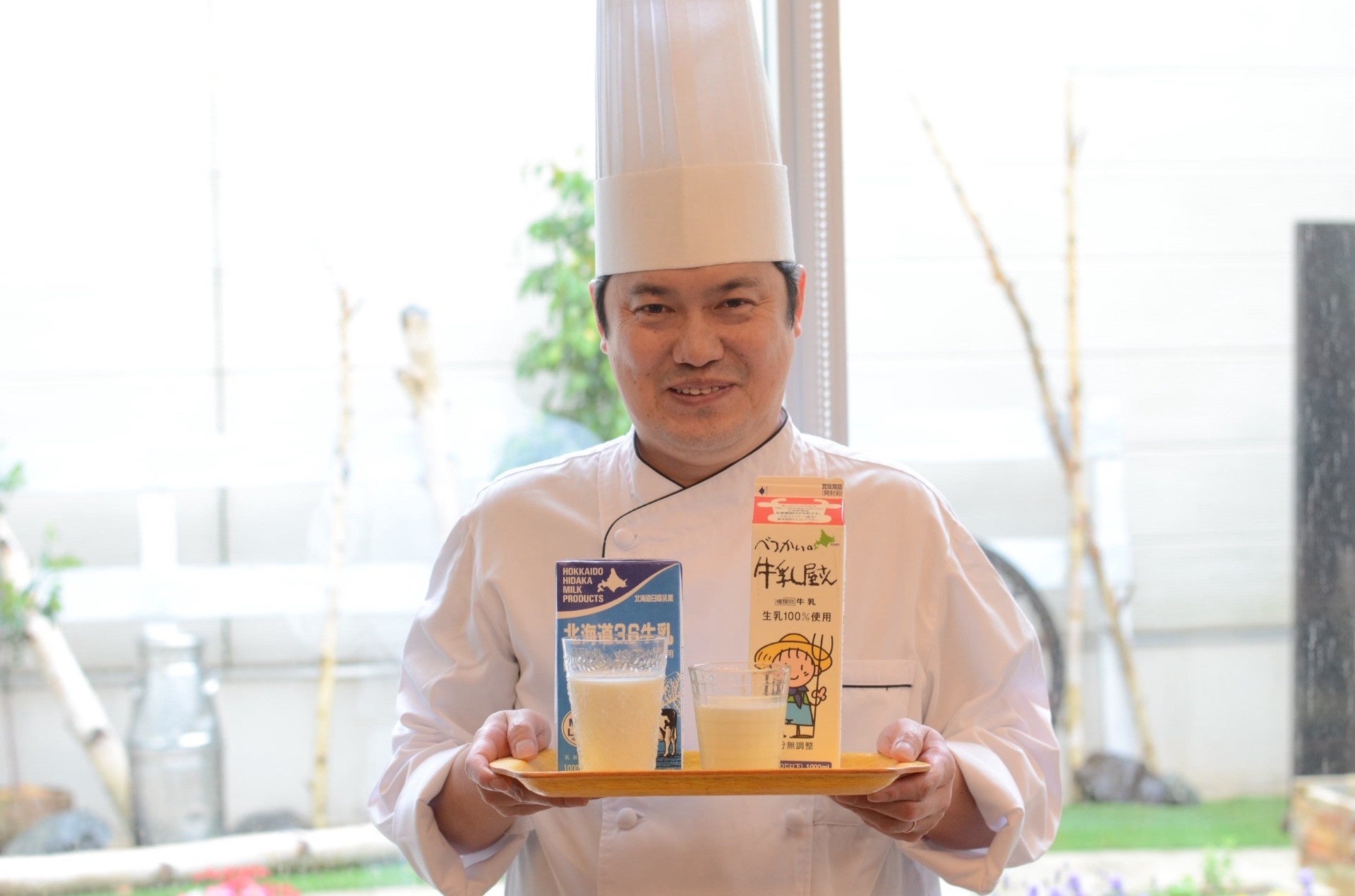 札幌のホテルで別海と日高の牛乳飲み比べがインバウンドに好評