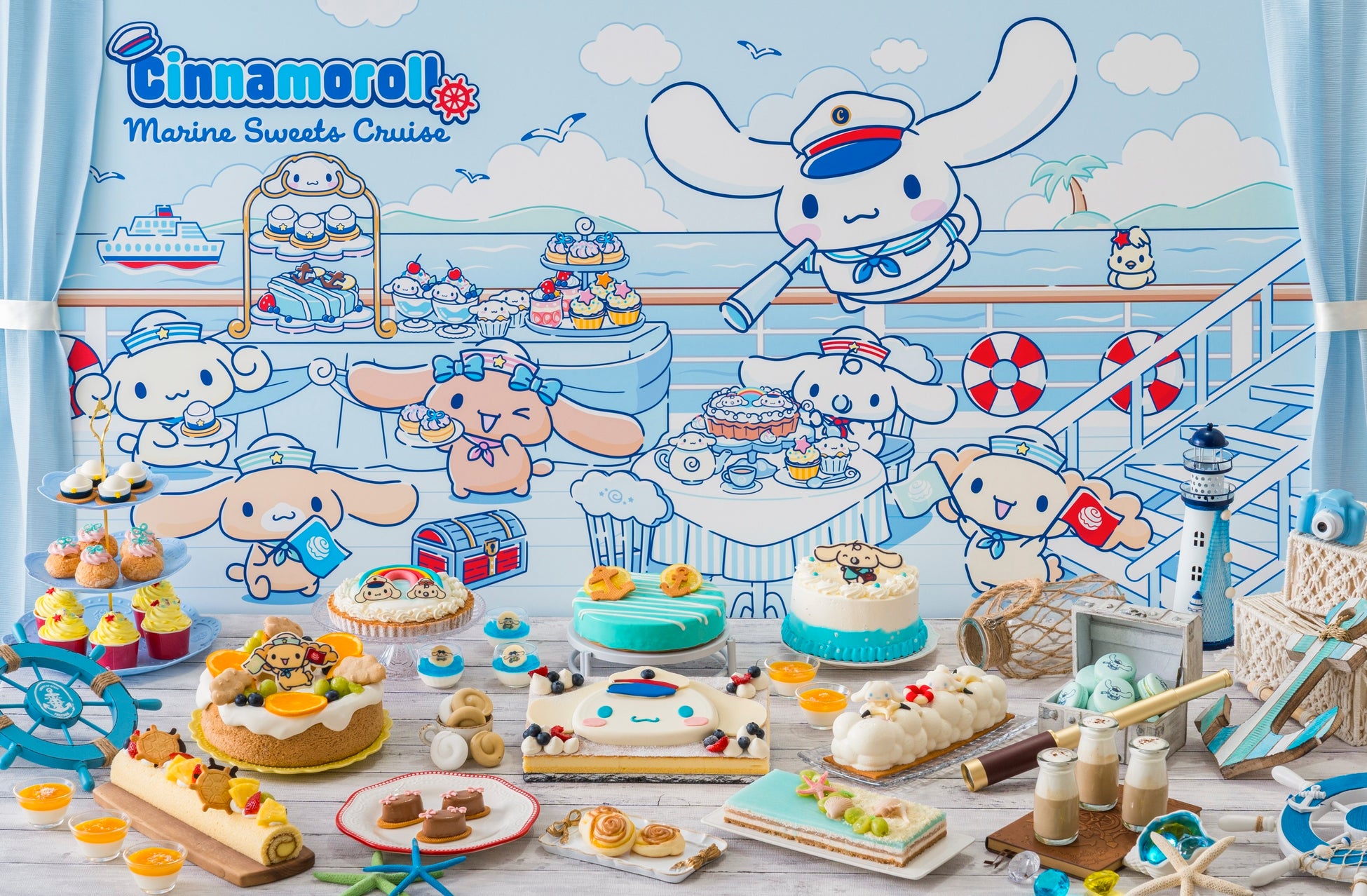 【ヒルトン広島】中国・四国地方初！サンリオのキャラクターとのコラボレーションスイーツビュッフェ『シナモロールのマリンスイーツクルーズ』