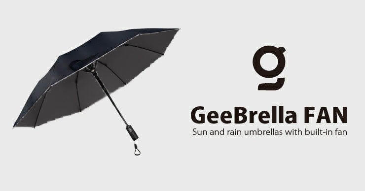 【梅雨対策に】扇風機内蔵晴雨兼用傘「GeeBrella-Fan」・多機能デザイン逆さ傘「GeeBrella Ultra」を「BONZ楽天市場店」で販売開始【発売キャンペーン実施中】