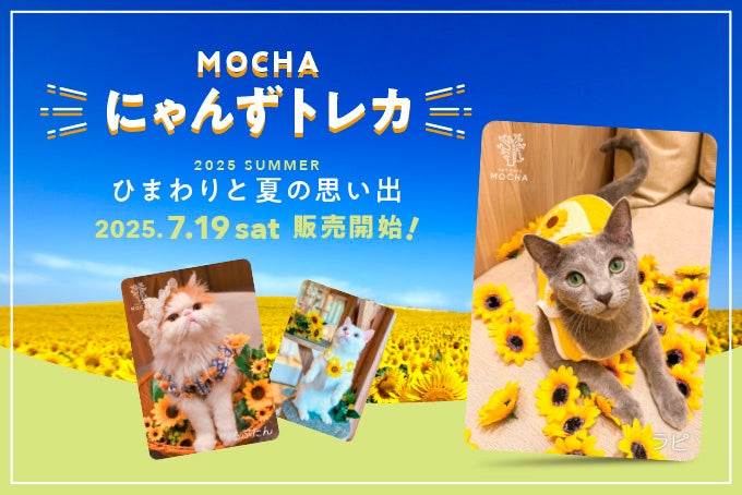 累計販売数20万枚突破！「MOCHAにゃんずトレカ」から夏限定の新作が登場！夏の風景とにゃんずの可愛さを詰め込んだ特別仕様「MOCHAにゃんずトレカ〜2025 Summer〜 ひまわりと夏の思い出」