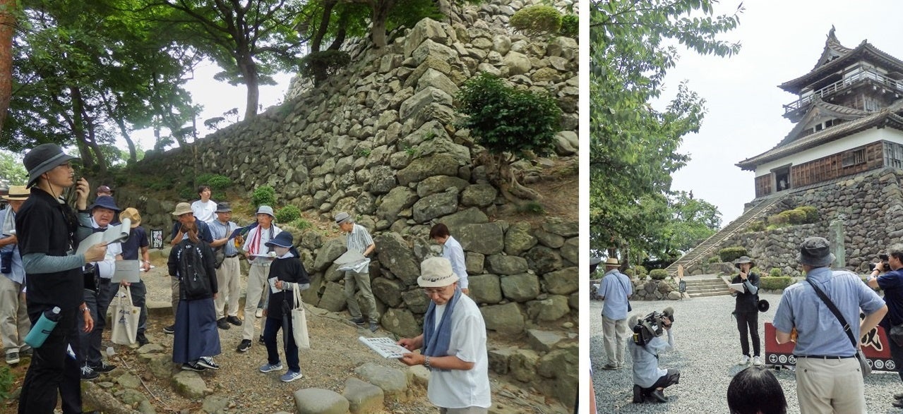 丸岡城の城山整備　課題を市民と共有