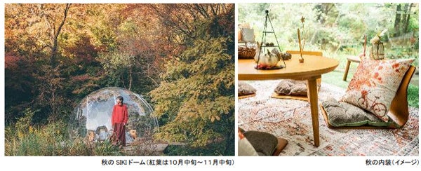 ROKKO森の音ミュージアム 「SIKIドーム 秋の彩りカナッペプラン」 秋にぴったりのメニュー、内装が期間限定で登場 2025年9月13日（土）～11月30日（日）