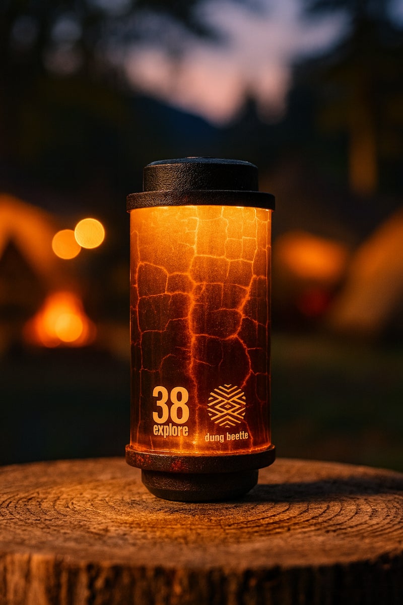 dung beetle × 38explore 、新作LEDランタン「38-kT “OKIBI”」発表