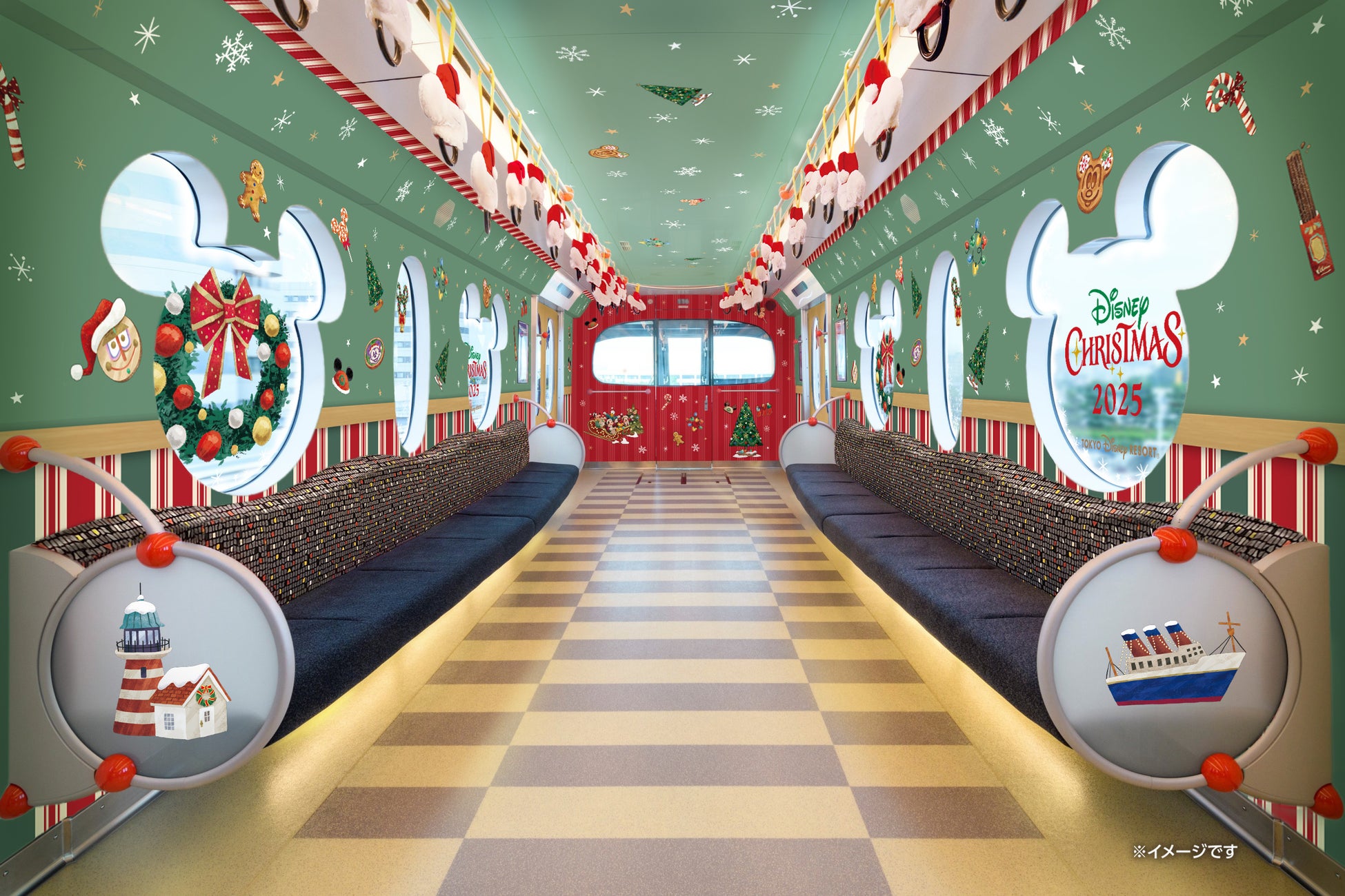 ディズニーリゾートラインで楽しむ「ディズニー・クリスマス」