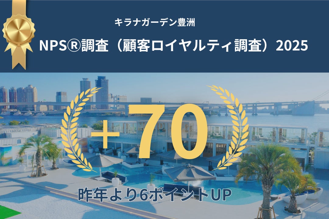 キラナガーデン豊洲が顧客ロイヤルティ調査にてNPSⓇスコア＋70と、昨年を6ポイント上回る高い満足度を獲得