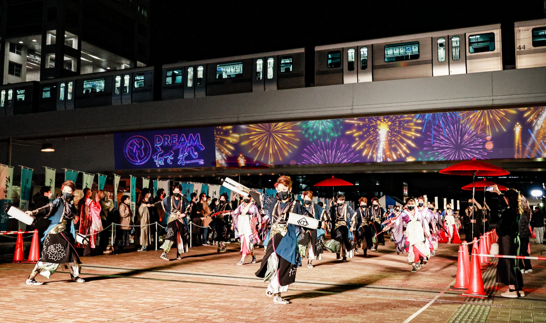 お台場 Dreamプロジェクションマッピングfeaturing 第24回ドリーム夜さ来い祭り・まもなく！晩秋に舞う東京都の祭り　席数限定・有料観覧桟敷席も販売中‼︎　＠お台場・丸の内