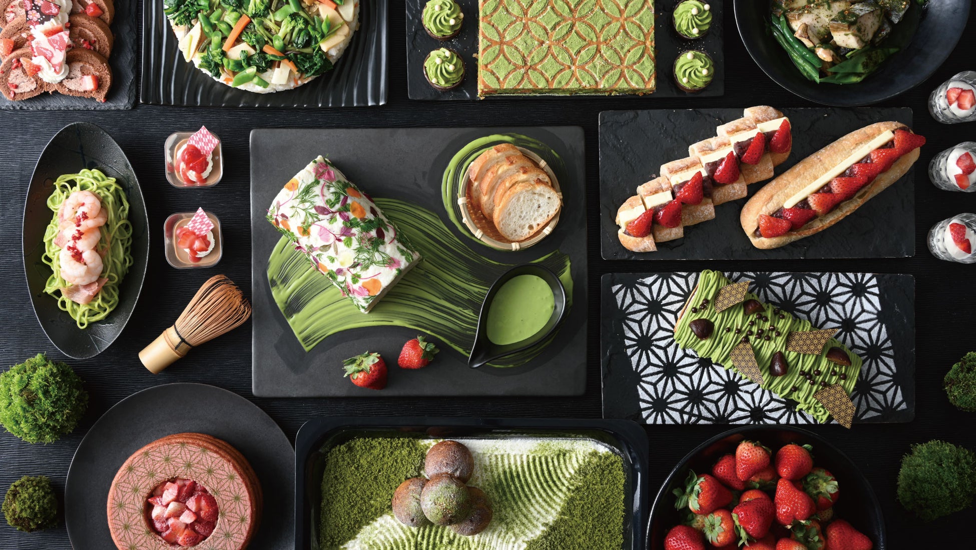 【グランドプリンスホテル広島】「和庭園」をテーマにしたいちごブッフェを開催