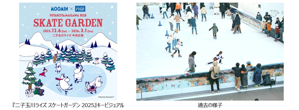 ムーミン谷の仲間たちのアートと共に楽しむ『二子玉川ライズ スケートガーデン 2025』開催決定！
