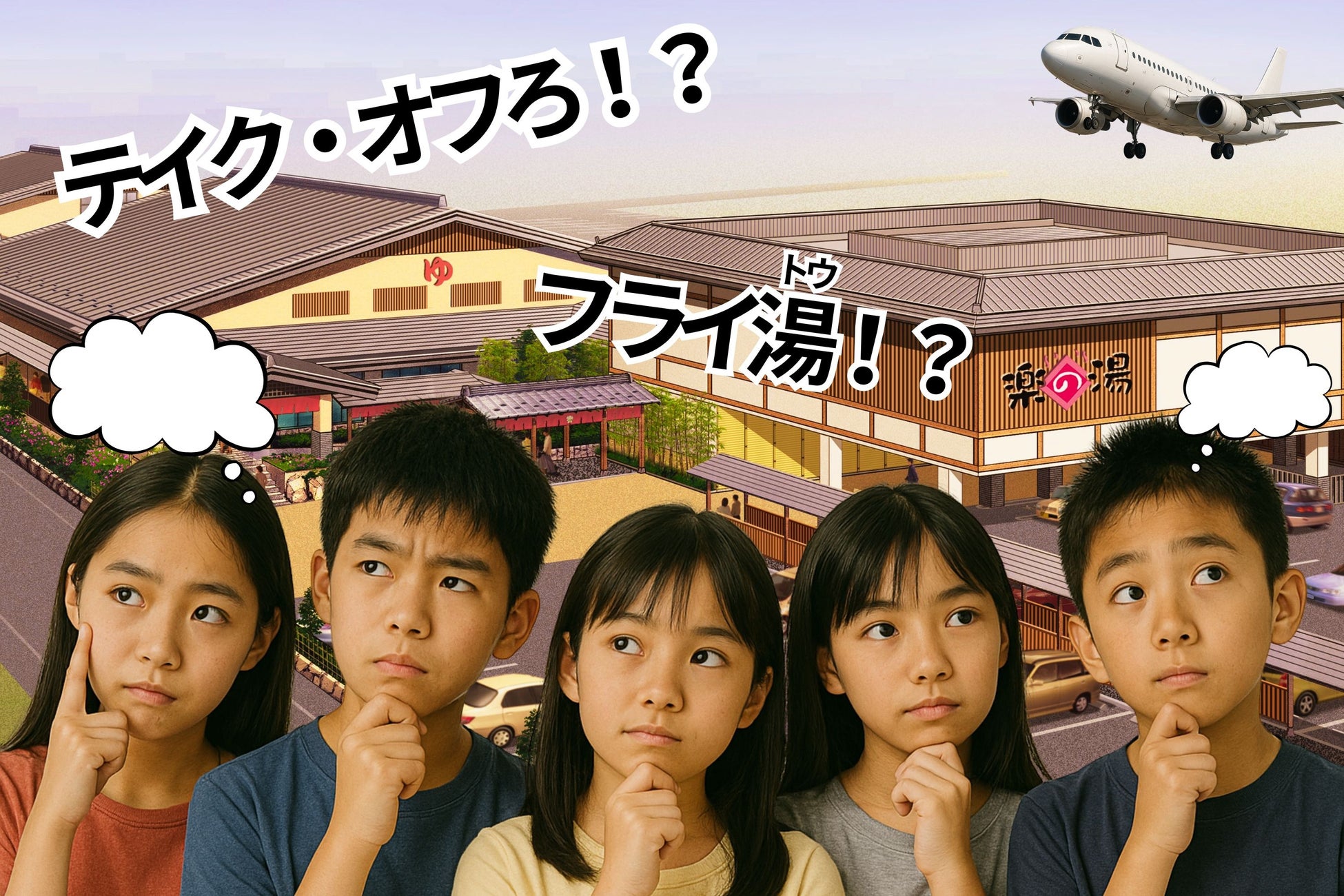 飛行機の日(12/17)を前に、“飛行機が見える銭湯”で創造力が離陸