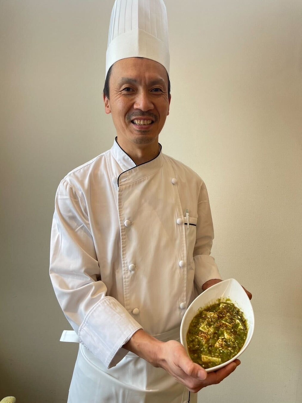 十勝産大豆を使った完全植物性「緑の麻婆豆腐」の提供を開始しました