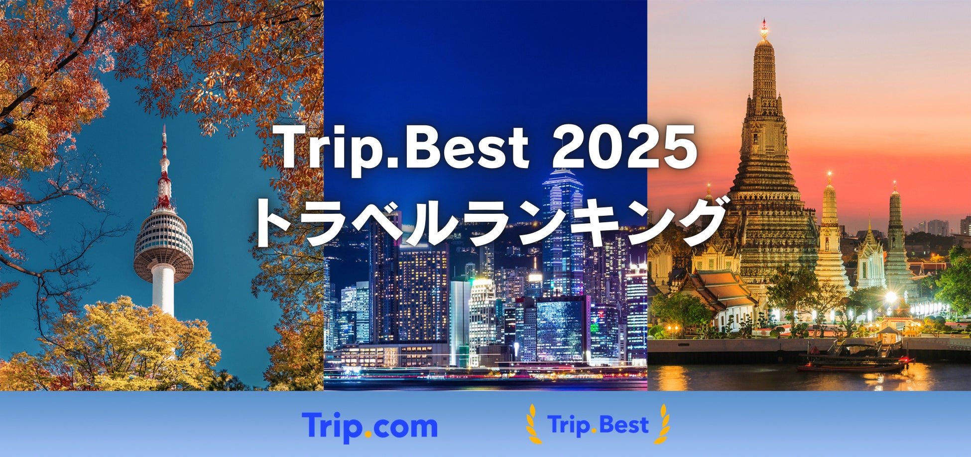 Trip.com、AI分析を活用した「Trip.Best」のランキングデータから「2025年 日本人の海外旅行ランキング＆トレンド」を発表