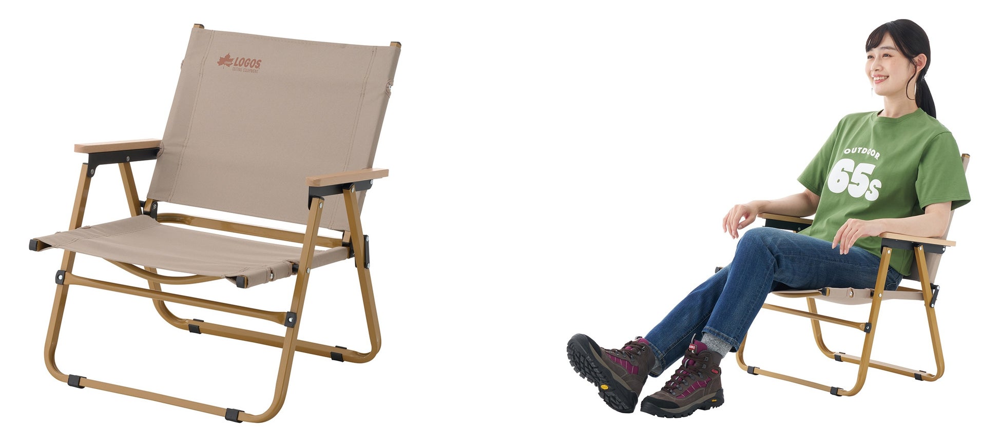 広いシートで長時間座っても疲れない！枠フレーム構造座面のローチェア​「LOGOS リラクシングローチェア」新発売！​