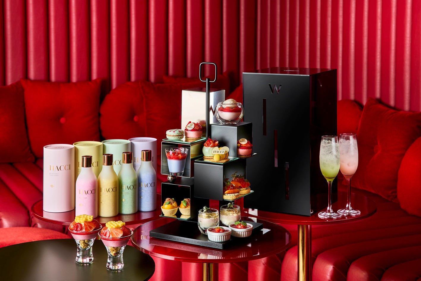 【W大阪】W大阪×HACCI　コラボレーションアフタヌーンティー　「Strawberry Honey Retreat」を2026年1月8日より期間限定で開催