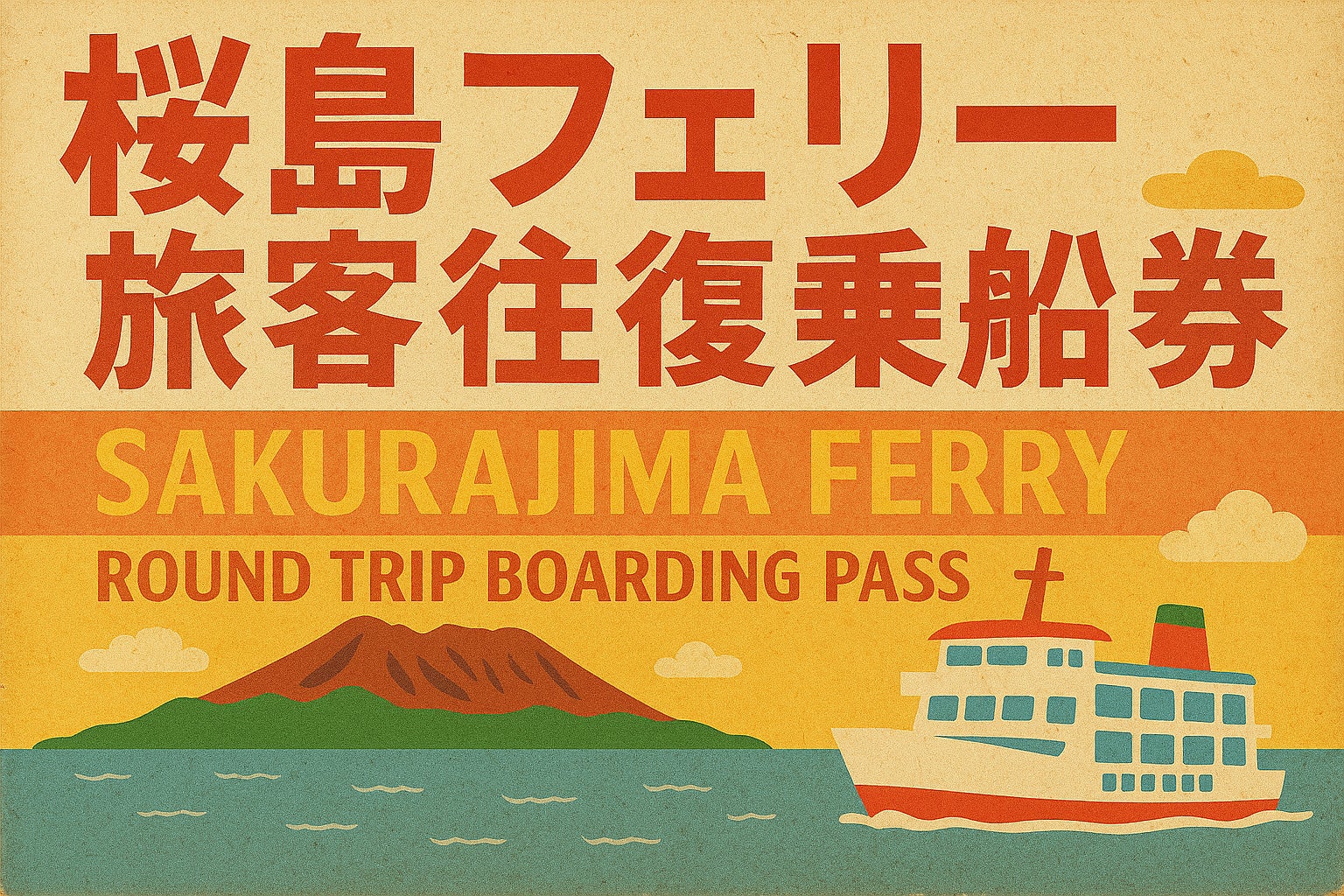 my routeで乗船！「桜島フェリー旅客往復乗船券」と「桜島カフェ『桜島小みかんジュース』サービス券付き桜島フェリー車両往復乗船券」の2券種を12/25に販売開始！