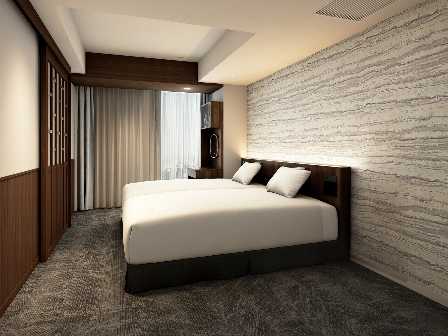 【ホテルグレイスリー札幌】北海道の「雪景色」をテーマに客室を全面リニューアル＆体験型ロビー・ラウンジで”森”呼吸して心も体も空っぽに　札幌駅１分の癒し空間が1月1日（元日）誕生