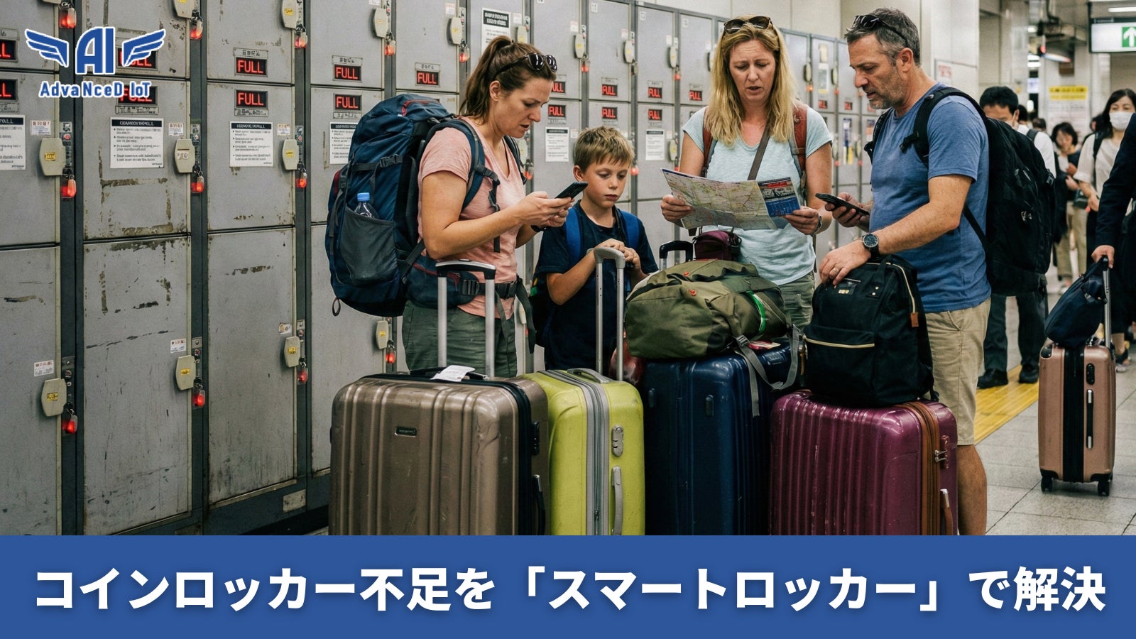 【訪日客急増】インバウンド拡大で顕在化するコインロッカー不足という社会課題に完全無人型「スマートロッカー」で対応