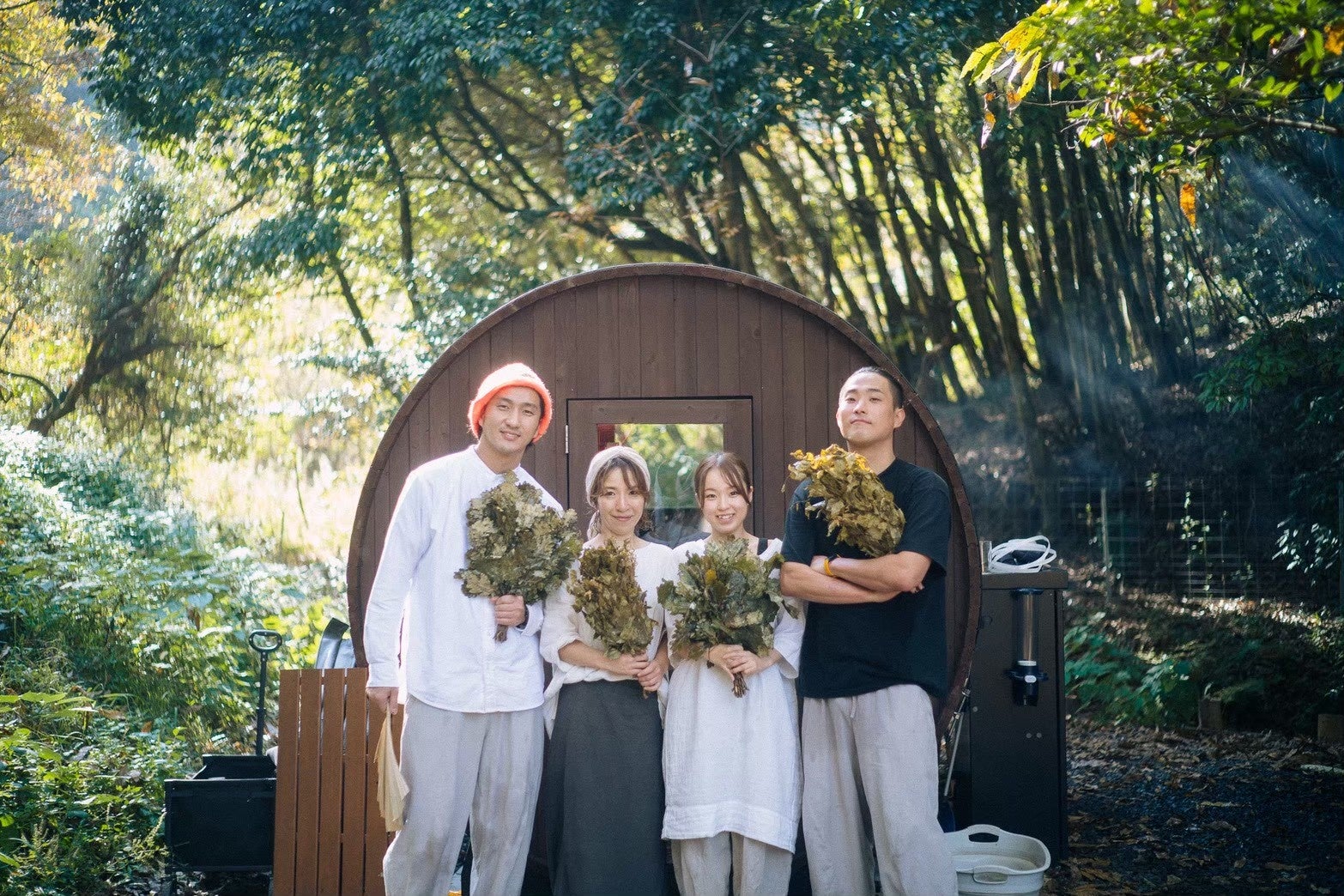 「OND SAUNA」九州初※のウィスキング常設施設へ！武雄の自然の中で植物と蒸気に包まれる新体験を！