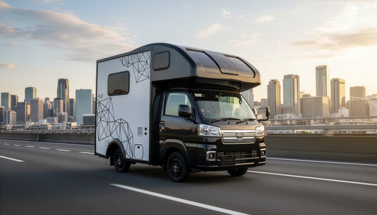 旅をもっと、軽やかに。 Direct Carsの新型コンパクトキャブコン「PLAT」ジャパンキャンピングカーショー2026で世界初公開