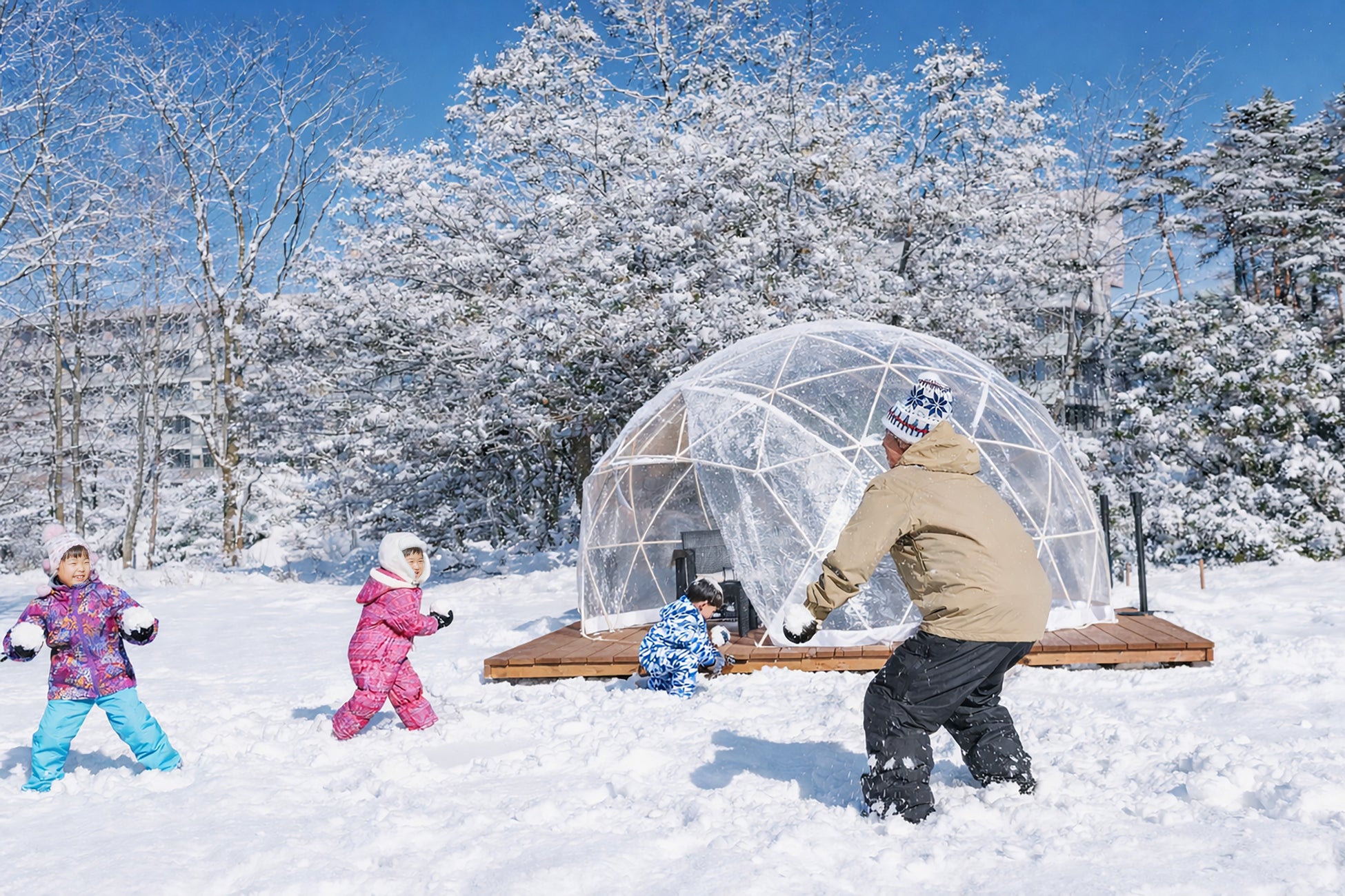 鳥取県大山の冬を満喫。手ぶらで雪遊びを楽しめる「スノーキッズパーク」がホテル敷地内に2月1日オープン。【メルキュール鳥取大山リゾート＆スパ】
