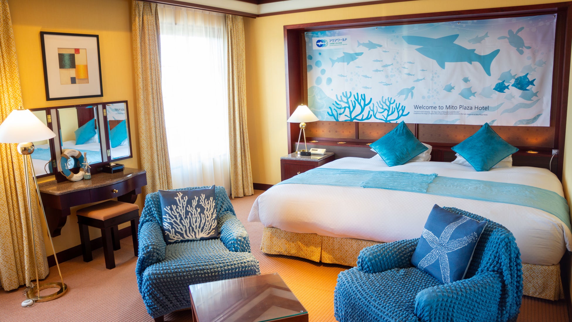 【水戸プラザホテル】アクアワールド茨城県大洗水族館とコラボレーション！海をテーマにしたコンセプトルームの宿泊プランが登場