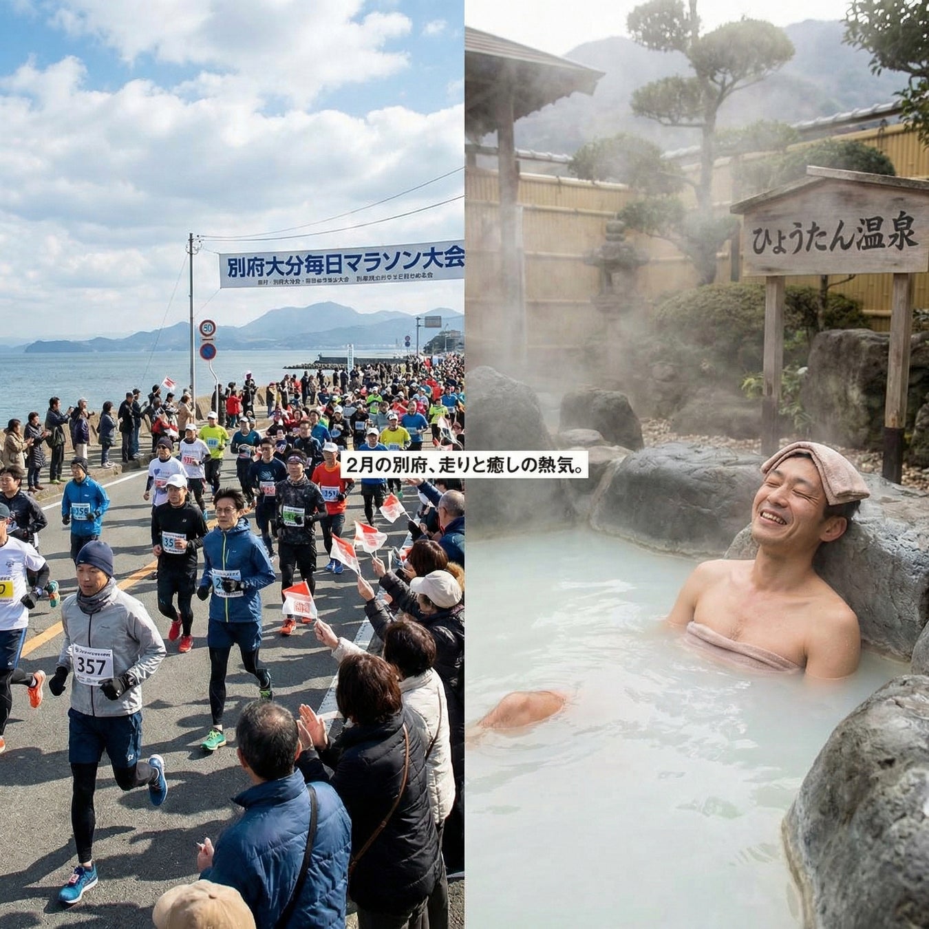 大分別府マラソンランナー限定！　ミニみかんジュース無料！