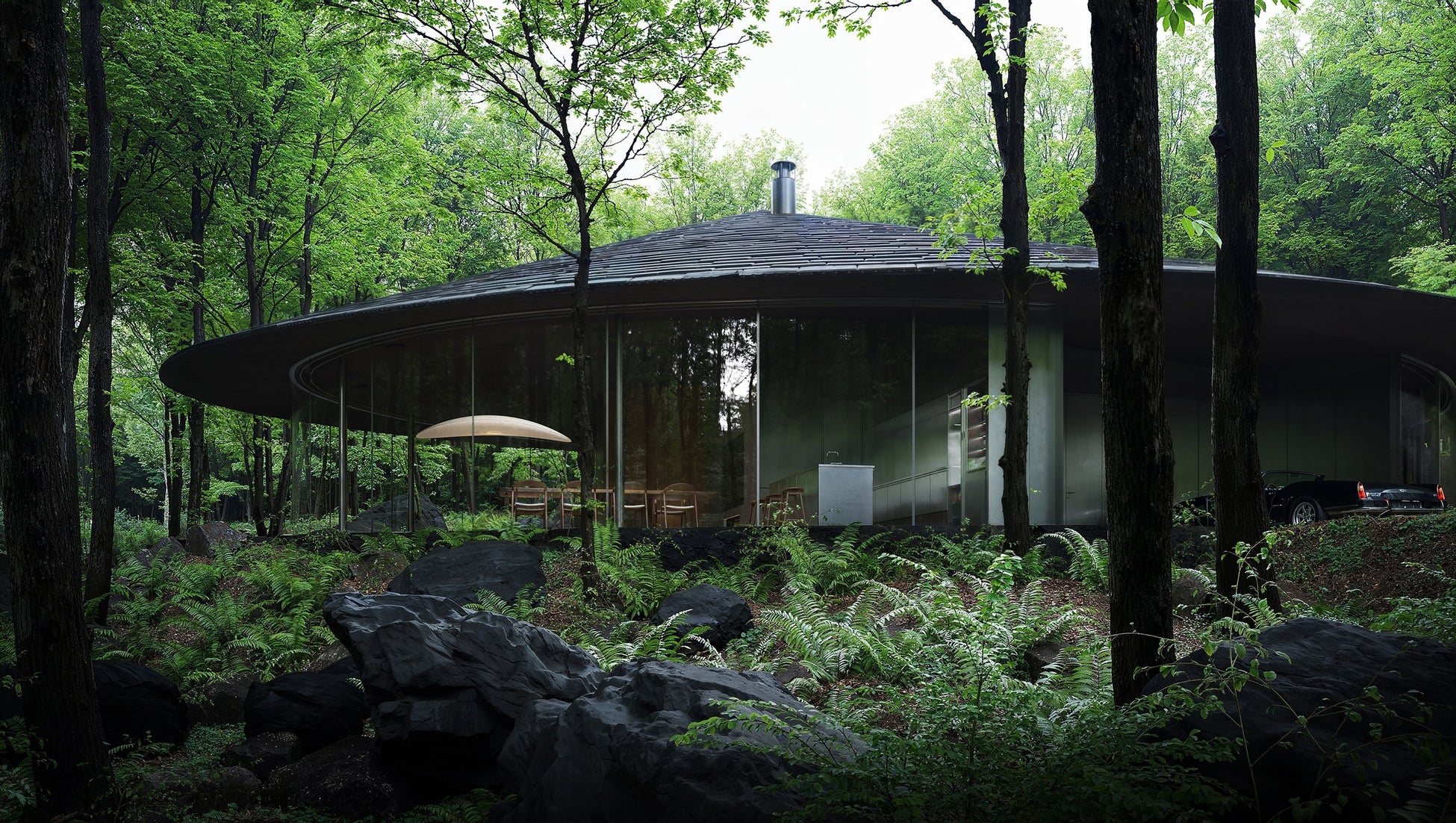 巨石の間を縫い、”岩の中に建つ”1棟のヴィラ。NOT A HOTEL KITAKARUIZAWA「NATURE WITHIN」を販売開始