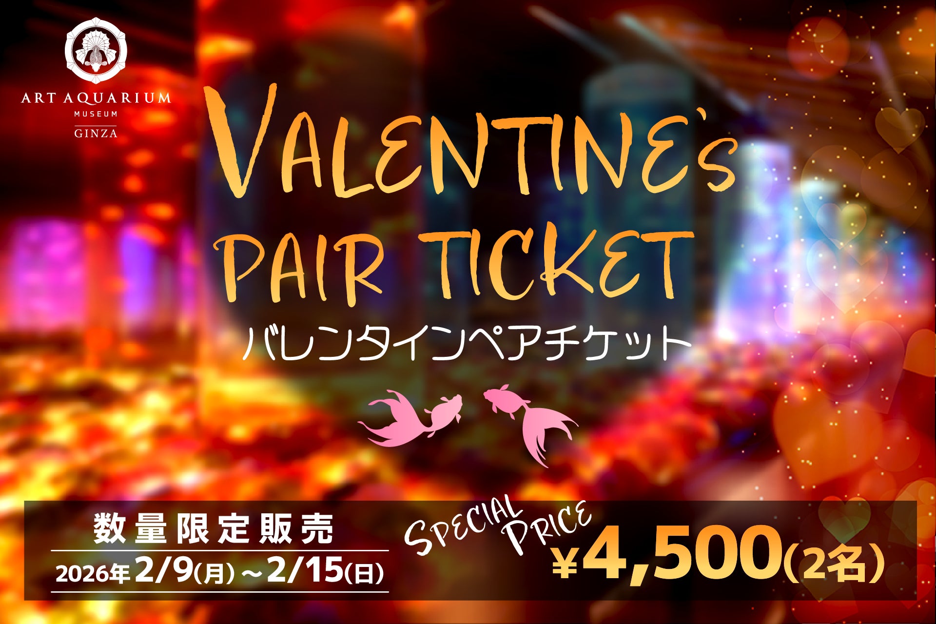 バレンタインデーは花に囲まれる優雅な体験をアートアクアリウム美術館で！ バレンタインペアチケットを数量限定販売！