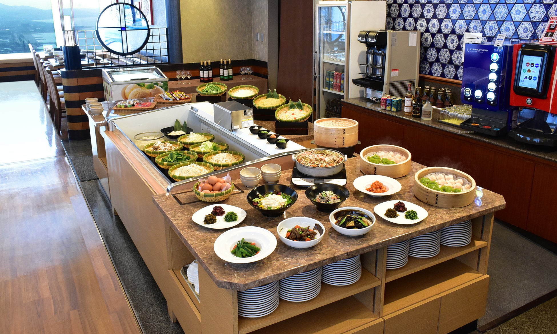 【スターゲイトホテル関西エアポート】52階 しゃぶしゃぶ食べ放題に「おばんざい風大皿料理」と「点心」が加わりました