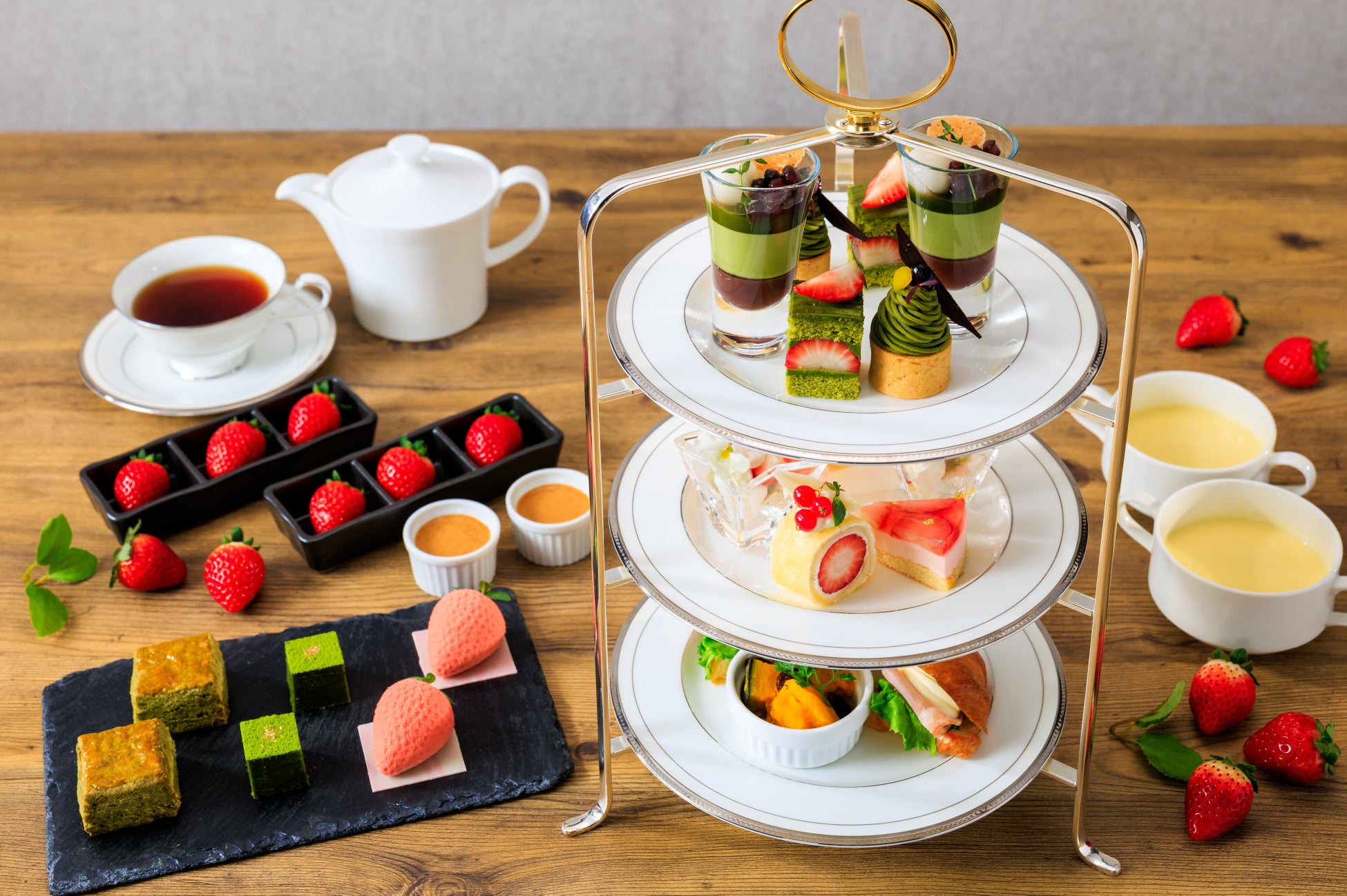 【ホテル日航立川 東京】「苺と抹茶のアフタヌーンティー」2月15日より予約受付開始