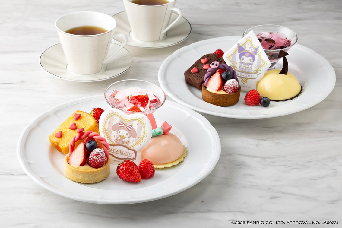 【サンリオキャラクタールーム】描き下ろしデザインを用いた「マイメロディ」「クロミ」のデザートプレートがリニューアル！2026年2月27日(金)より予約受付開始