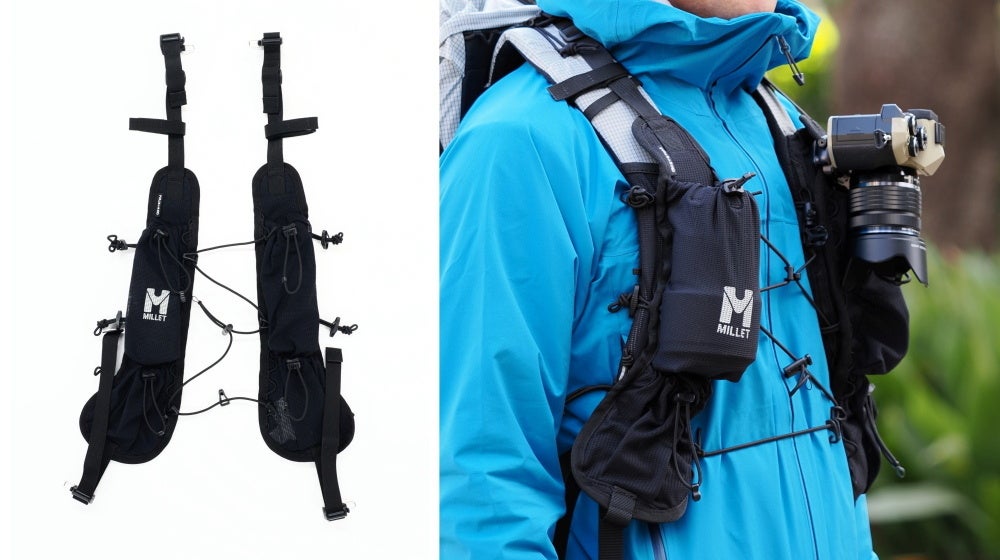 アルパインブランドの「ミレー」とカメラブランドの「OM SYSTEM」が共同開発「OM SYSTEM × MILLET オリジナル ウェアラブル ショルダーフォトポケット II」を 発売